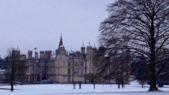 Burghley House, Stamford, this morning