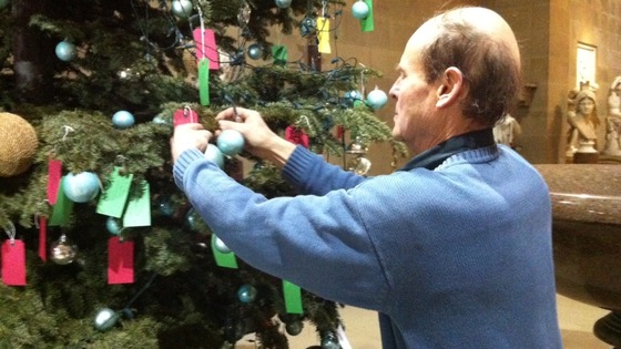  Philip Bowmer, helping take down the last of the festive decorations.