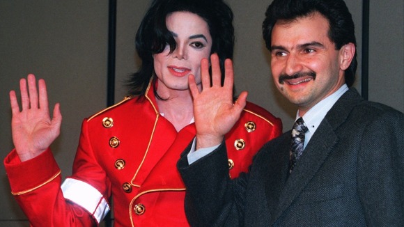 Michael Jackson and Prince Alwaleed bin Talal pictured in 1996.