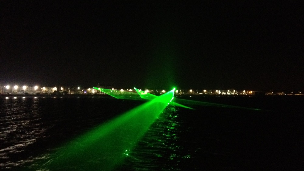 Spectacular laser display tested in Weymouth West Country ITV News