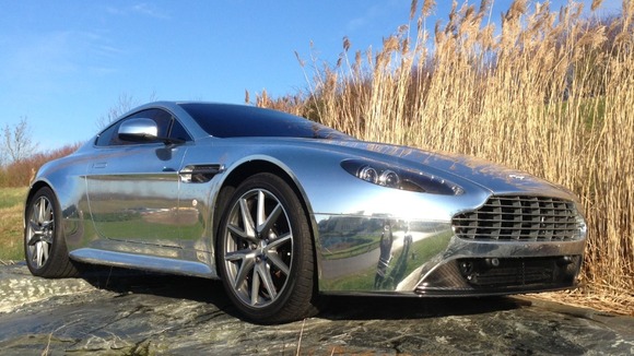 Silver Aston Martin DB9