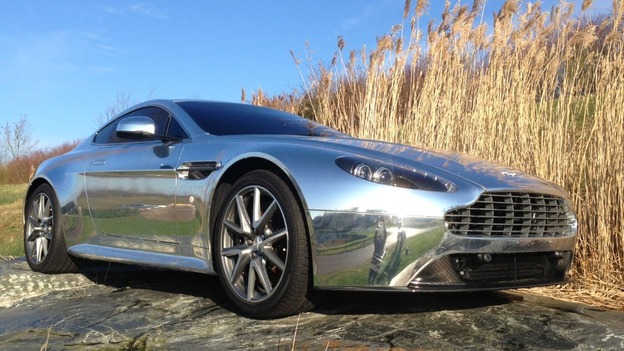 Silver Aston Martin DB9
