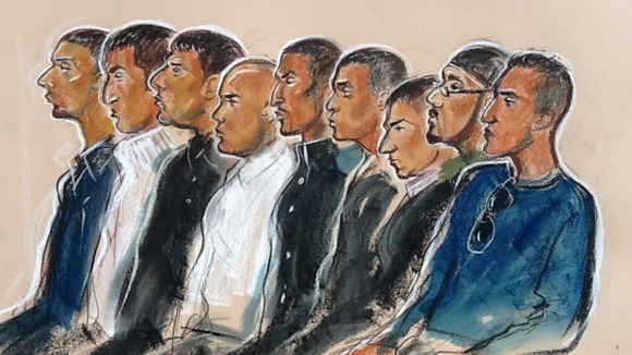 Court artist's drawing