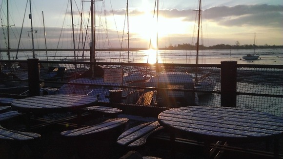 Heybridge Basin, Essex, this morning 