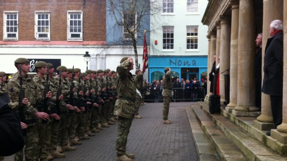 The parade in Carmarthen