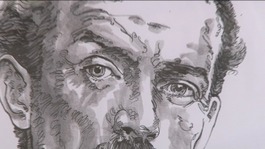 Close up of a cartoon of Lloyd George