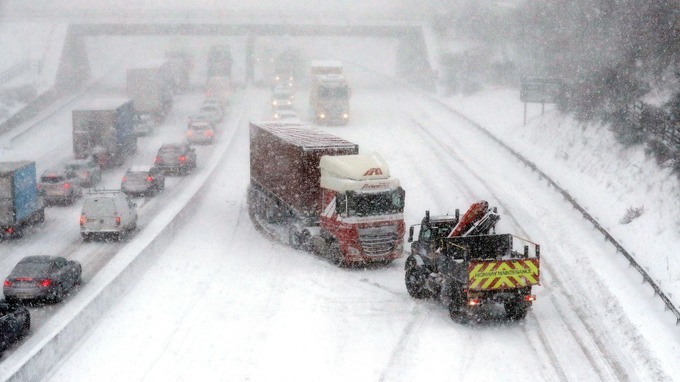 Driving on the M80 in Glasgow was treacherous.