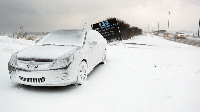 A car in Whitley Bay in Tyne and Wear.