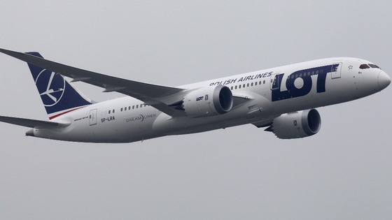 The first Boeing 787 Dreamliner bought by Poland's LOT Airlines 