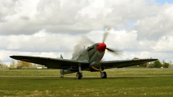 Spitfire seen at RAF Thruxton
