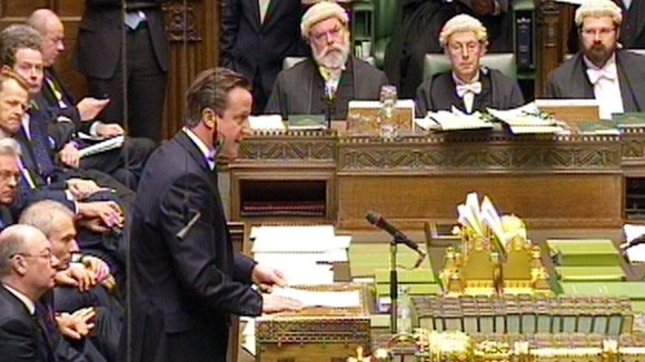 David Cameron in the Commons today