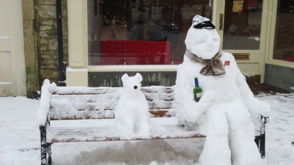 Snow sculptures in Tetbury