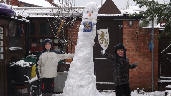 'Snowy' the snowman in Portsmouth