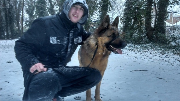 Lee and his dog Chase