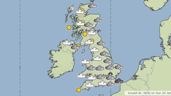 The Met Office forecast for today