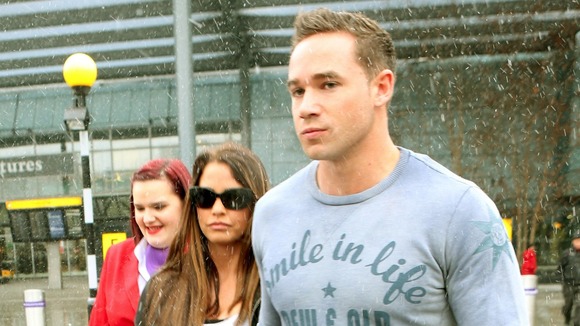 Katie Price and her new husband Kieran Hayler arrive back in the UK at Heathrow Airport, after their recent wedding.