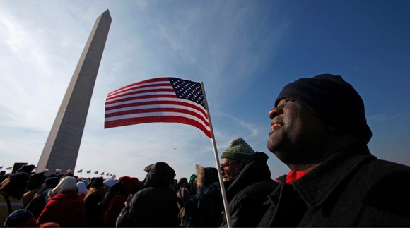 One of almost 2 million people who attended President Obama's first inauguration in 2009