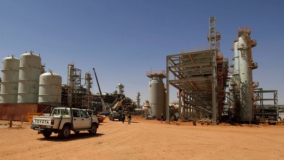 The In Amenas gas plant is surrounded by miles of desert in eastern Algeria