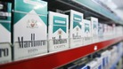 Cigarettes on display in a shop