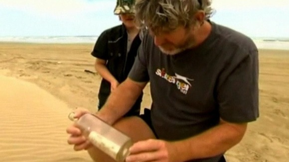 Geoff Flood with the 76-year-old bottle