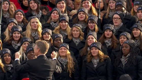 Members of the PS22 Chorus singing at President Obama's Inauguration