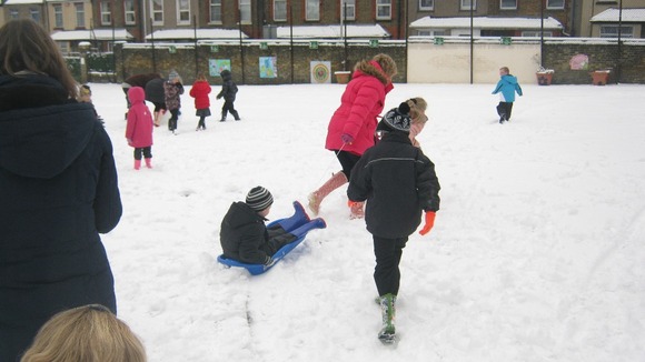 Pupil in sled