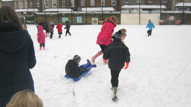 Pupil in sled