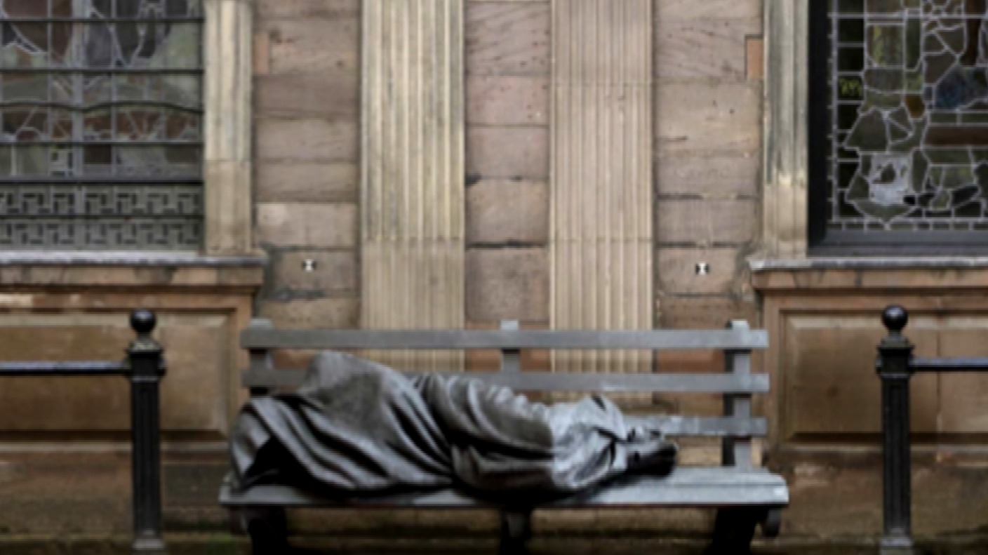 Homeless Jesus statue installed in Manchester city centre