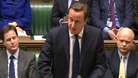 David Cameron delivering his statement on Algeria in the Commons