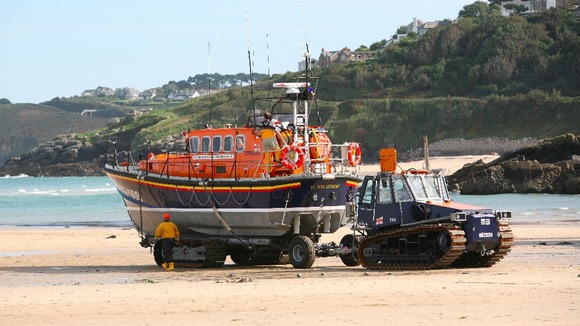 Lifeboat on beach