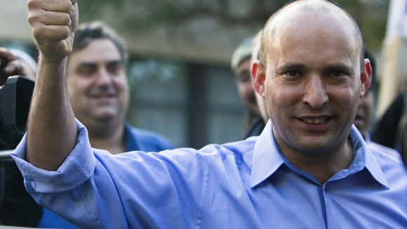 Jewish Home leader Naftali Bennett has strong among West Bank settlers