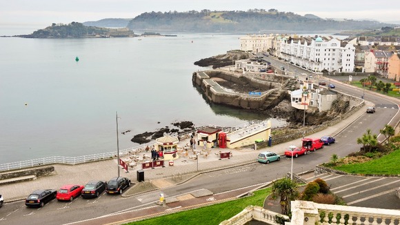View out to sea from Plymouth Hoe