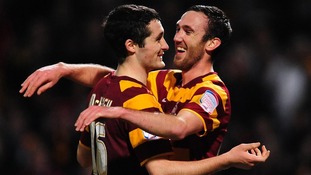Bradford stunned Aston Villa with a 3-1 win in the first leg of the semi-final