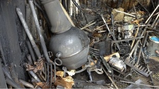 Arsonists have destroyed a community garden in Enderby