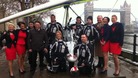 Posing at the launch of the British Antarctic Microlight Expedition