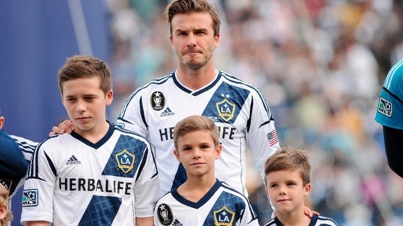 Brooklyn (left) is David Beckham's oldest child