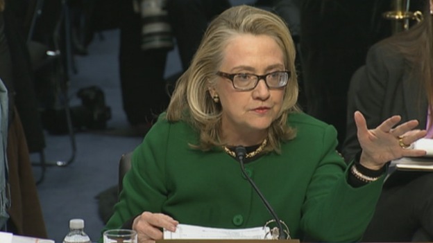 Hillary Clinton speaking to the committee
