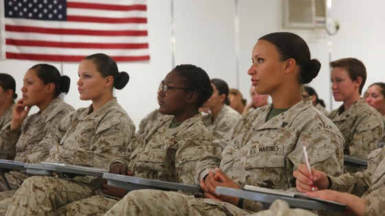 Females marines talk about their experiences in Helmand province Afghanistan