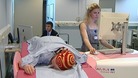 Kathryn Oatey uses the new breast scanner