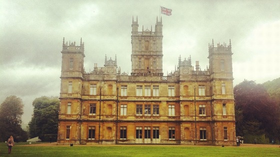 Highclere Castle in Newbury where the television show Downton Abbey is filmed 