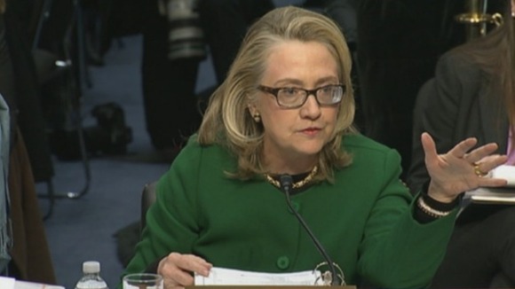 Hillary Clinton speaking yesterday