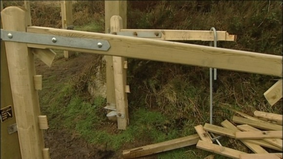 Gate in pieces