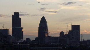 London's financial district.
