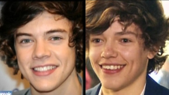 Seeing One Direction double - Harry on the left, Jacob on the right