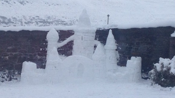 A snow castle