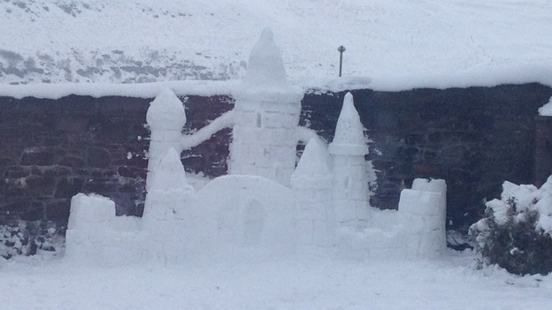 A snow castle
