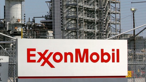 Apple shares have fallen sharply while Exxon has remained steady.