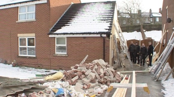 Damaged home, Barnsley