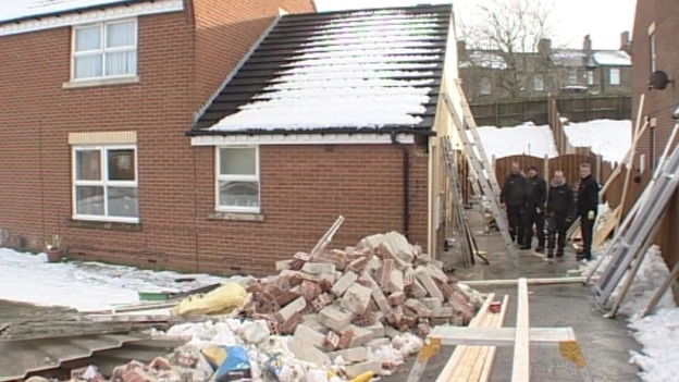 Damaged home, Barnsley