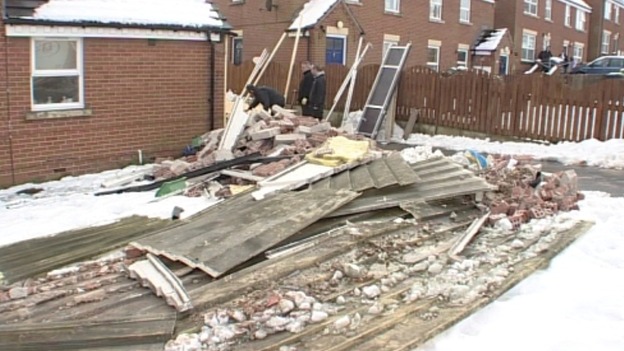 Damaged home, Barnsley